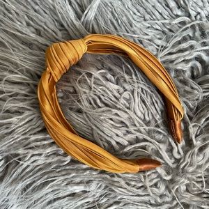 Mustard Satin Twist Headband